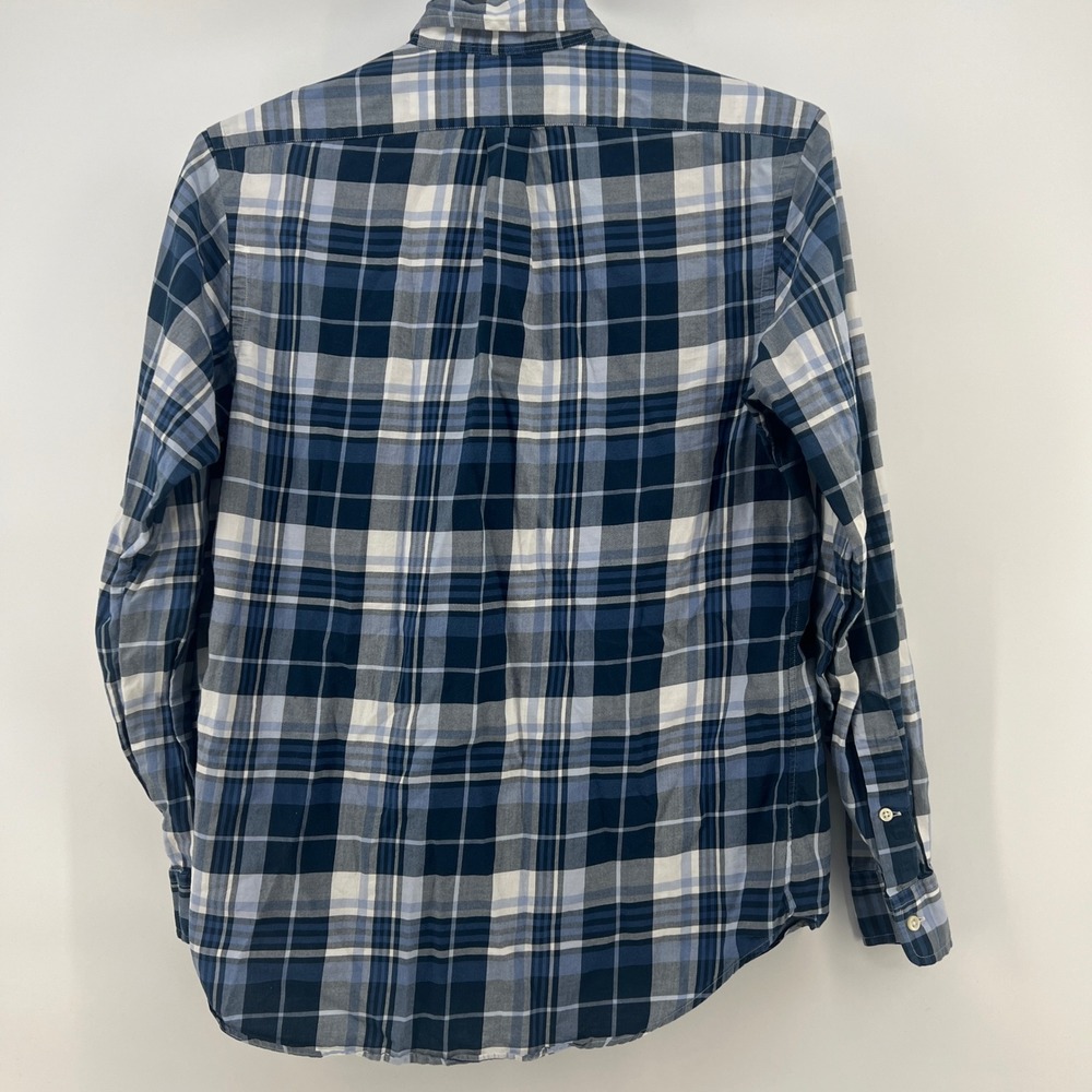 Ralph Lauren Mens Custom Fit Plaid Button Down Shirt Blue White Medium M - Picture 3 of 9